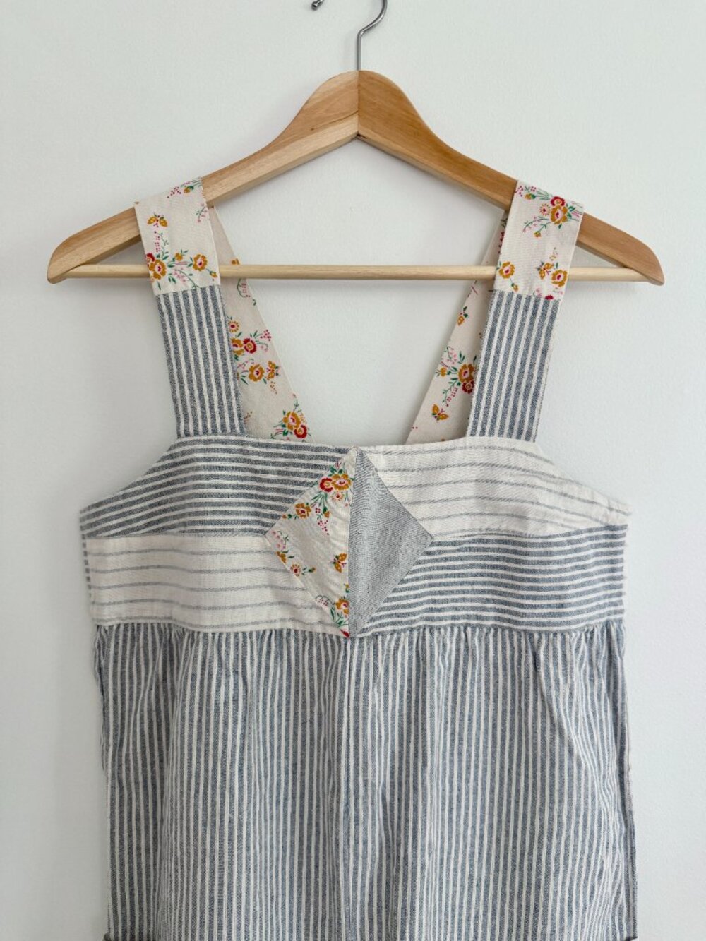 Madewell Denim Project Striped Cotton Jumpsuit Wide Leg Pockets